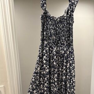 Navy floral maxi, size medium